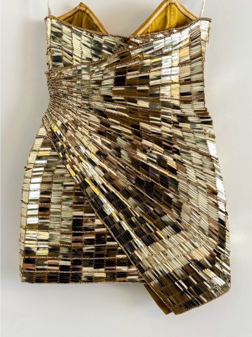 Retrofete Aura Gold Embellished Dress Size Large (L) $2198 NWOT - Picture 8 of 14